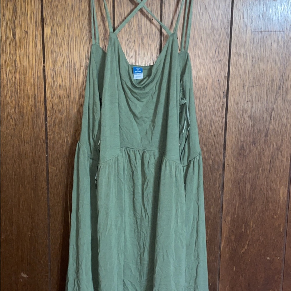 Old Navy Green Spaghetti Strap Sundress